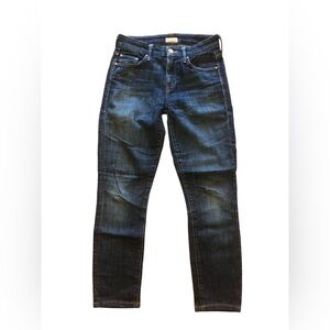 Mother Skinny Dark Wash The Looker Stretch Cropped Jeans Size 24